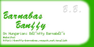 barnabas banffy business card